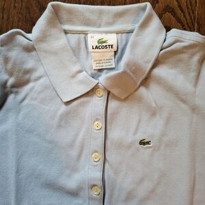 *SOLD* Lacoste 5 Buttons Light Blue Polo Shirt, Size 44